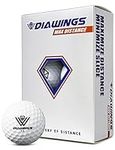 DIAWINGS W Max Distance Golf Balls for Maximum Distance, Anti Slice, Low Spin, Straight Shots | Half Dozen, 6balls | White, Pink, Orange, Yellow (White)