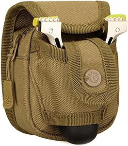 SunForMorning Tactical Slingshot Balls Pouch, MOLLE Attached Storage Waist Bag Military Utility Gadget Gear Pack for Outdoor Sport Traveling (Brown)