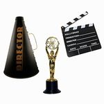 Hollywood Directors Party Kit Includes Directors Megaphone + Clapboard + Award Trophy