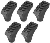 5PCS Walking Stick Tips,Trekking Pole Rubber Tips Replacement w/Shock Absorption Grip & Traction Protectors for Campping Hiking Travelling (Diameter 1.1cm）