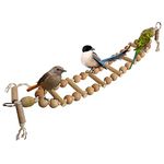 Parrot Toy,Natural Wooden Bridge, Chewing,Hanging Toy, Parrot Nest Suitable for A Wide Variety of Large and Small Parrots and Birds.