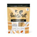 Pooch & Mutt - Training Dog Dental Sticks, Peanut Butter Flavour Dog Dental Chew, 1 pack of 7 sticks