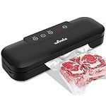 Vacuum Sealer Machine, Wancle Food Sealer Vacuum Packing Machine, 4 In 1 Vacuum Sealer for Sous Vide and Food Storage, with 10 Vacuum Sealer Bags (Black+Black)