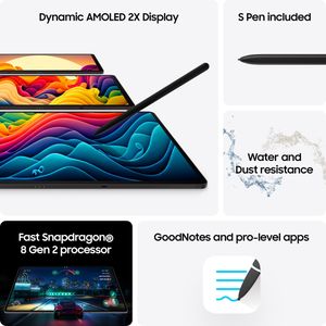 Samsung Galaxy Tab S9 5G Android Tablet, 128GB, S Pen, Graphite – Unlocked