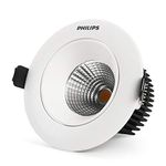 Philips 12-Watt Round Astra Spot Recessed COB Spot Light (Natural White) Aluminium,DC