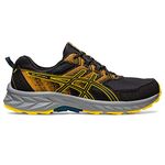 ASICS Men's Gel-Venture 9 Running Shoes, Black/Golden Yellow, 8.5