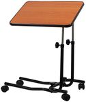 Aidapt Overbed and Chair Table Desk With Hygienic Laminated Easy Clean Top, Height and Angle Adjustment For Writing, Eating, Reading and Hobbies With Easy Move Castors with Brakes.