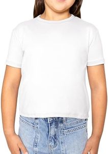 Girl's Oh So Soft Short Sleeve Crew Neck White XX-Large