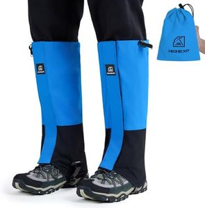 HIGH EXPERIENCE Leg Gaiters 100% Waterproof Adjustable Shoe Snow Boot Guard Gators for Hiking Shoe Cover Hunting Snowshoeing Climbing Walking for Women Men (Blue)