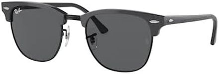 Ray-Ban RB3016 1367B1 55MM Grey on Black/Crystal Lens Dark Grey Square Sunglasses for Men for Women + Bundle with Designer iWear Eyewear Kit