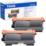 2-Pack TN450 Toner Cartridge Replacement for Brother TN450 TN 450 TN-450 TN420 Work with Brother HL-2270DW HL-2240DW MFC-7860DW DCP-7065DN MFC-7360N MFC-7460DN Printer Toner High Yield