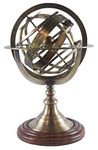 Middle-England 28cm Armillary Sphere Globe 19cm Antique Brass Nautical Earth Zodiac Horoscope Constellations