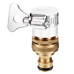 VIKAT Pure Brass Hose Connector Quick Connect for Garden, Lawn and Washing Machine, Durable Adapter for Easy Watering and Cleaning Needs