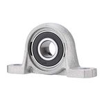 Pillow Block Bearings, 12mm Bore Flange Mounted Pillow Bearings Solid Base Self Alignment Ball Mounted Pillow Block Insert Bearing