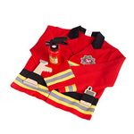 Bigjigs Toys Kids Fireman Costume - Fireman Costume for 3-5 Years, Complete with Refillable Fire Extinguisher, Megaphone & more, Childrens Role Play Outfit, Fancy Dress for Boys and Girls