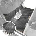 Xtreme Mats Advent Golf Cart Mat, Full Coverage Rubber Floor Liner Mat Protects OEM Factoring Flooring - Fits Advent 2 & 4 - Beige Trim