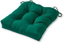 Greendale Home Fashions 20-inch Square Outdoor Sunbrella Fabric Dining Seat Cushion, 1 Count (Pack of 1), Forest
