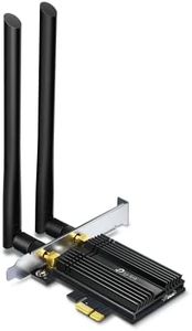 TP-Link AX3000 Wi-Fi 6 Bluetooth 5.0 PCIe Wifi Adapter, Wireless, Up to 2402Mbps, Gaming & Streaming, WPA3 Security, High-Gain Antennas, Supports Windows 10 (64bit) only (Archer TX50E)