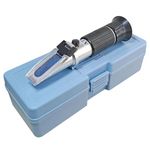 Brix Refractometer for Beer Brewing,Wine Making, Sugar Content Mearsuring,Dual Scale - Specific Gravity 1.000-1.130 and Brix 0-32%,with Automatic Temperature Compensation Function