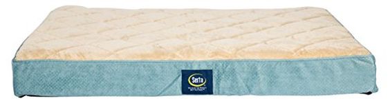 Serta Orthopedic Quilted Pillowtop Dog Bed, Large, Blue