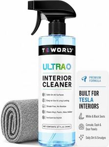 teworld Ultra Car Interior, Seat & Upholstery Cleaner - Car Detailing Kit Removes Stains, Dirt, Oil & Grease, Safe for Leather, Vinyl, Plastic & More - Compatible with Cars, Trucks, SUVs, RVs (17Oz)