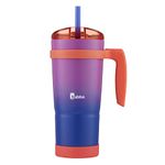 Bubba Vacuum Insulated Stainless Steel Tumbler with Bumper and Handle and Straw Envy S 32oz, Vineyard Ombre