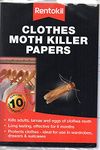 6 X Rentokil Moth Killer Papers 10pack