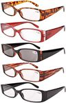 Eyekepper 5 Pairs Reading Glasses for Women Reading Inlcude Reader Sunglasses +2.00 Reading Eyeglasses