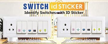 Kanuz Switch ID Sticker Home Office Electric Board Appliances Message Boards & Signs (Combo Pack of 2)