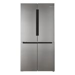 Bosch Home & Kitchen Appliances Bosch KFN96VPEAG French Door Fridge Freezer with NoFrost, XXL Capacity, SuperCooling Function, 183 x 91cm, Silver, Serie 4, Freestanding