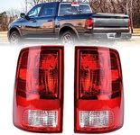 Nakuuly Tail Lights Rear Lamp Compatible With 2009-2018 Dodge Ram 1500 2500 3500 Pickup Driver and Passenger Side Taillights Brake Signal Assembly with Bulbs # 55277415AD 55277414AE