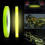 ZZLBZN Reflective Tape, Reflective Stickers Reflective Waterproof Tape Security Marking, Self Adhesive Reflective Safety Warning Tape for Vehicles Outdoor Clothing Bikes Helmets Yellow 8M