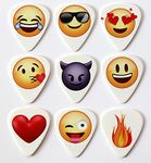 9 White Emoticon Guitar Plectrums - Harmony Picks