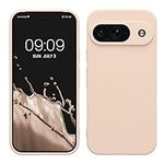 kwmobile Case Compatible with Google Pixel 9 Case - Protective Slim TPU Phone Cover - Soft Matte Finish - Coconut Swirl