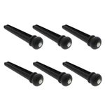 Pack of 6 Ebony Bridge End Pins Shell Dots Inlaid for Acoustic Guitars Parts Luthier Supply