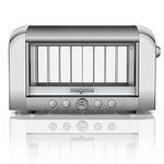 Magimix Vision See Through 2 Slice Glass Toaster | Brushed Finish | 11526, Silver