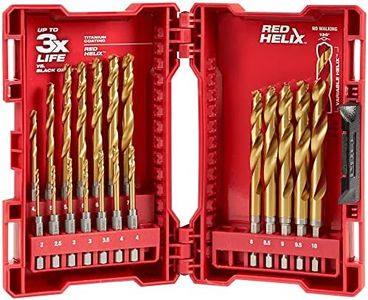 Milwaukee 48894860 Shockwave Red Helix Titanium Drill Set 19 Pce Kit, Gold