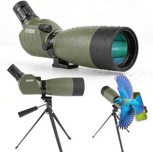 BOSTRON Spotting Scope with Tripod, Porro BAK4 Prism FMC Coated Optics, Waterproof Shockproof Spotter Scope for Bird Watching Hunting Target Shooting Wildlife Viewing (20-60x60mm)