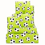 Central 23 - Fun Wrapping Paper for Boys - 6 Sheets of Birthday Gift Wrap - Football Wrapping Paper - For Girls - Green White - Recyclable