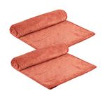 Black gold The Finer Touch Microfiber Bath Towels 400 GSM | Ladies/Gents/Adult/XL, Super Absorbent, Lightweight, Ultra-Soft, Fade Resistant | Plain | 75X150 | Orange | Pack 0f 2