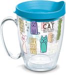 Tervis Cat Sayings Made in USA Double Walled Insulated Tumbler Travel Cup Keeps Drinks Cold & Hot, 16oz Mug, Classic