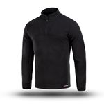 M-Tac Men's Tactical Fleece Pullover - Polartec Micro Series 1/4 Zip Underwear Sweater, Black, Medium