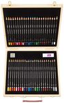 Derwent Academy Colour and Watercolour Pencils Wooden Gift Box (Set of 48)