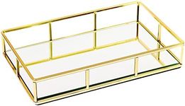 Tray Mirror, Perfume Tray Gold Mirr