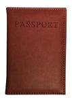 Spirtan Passport Holder & Passport Protector - Leather Passport Cover Case with Solid Pattern Family Passport Case for Travelling - Unisex Design Faux Leather Passport Holder – Brown