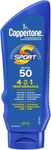 Coppertone Sport Sunscreen Lotion SPF 50, 4-in-1 Performance, Sweat and Water Resistant Face and Body Sunscreen Broad Spectrum SPF 50 UVA/UVB Protection, Oxybenzone Free, 207mL