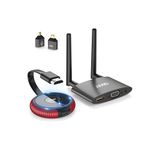 HDMI Wireless Transmitter and Receiver, TIMBOOTECH 5G Ultra HD Wireless HDMI Extender kit Streaming Video Audio from Laptop,PC,Phone to HDTV Projector for Home Theater/Neflix/Conferences/T*KTOK