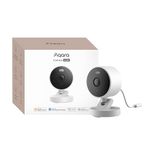 Aqara G100, 2K Indoor/Outdoor Security Camera, HomeKit Secure Video, 2-Way Audio, Spotlight Color/IR Night Vision, AI Detection, 140° FOV, Wi-Fi 6, Supports HomeKit, Alexa, Google and IFTTT, White