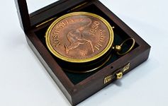 World Of Vintage Brass Penny Sundail Compass (6.425 cms)