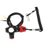 7/8 inch 22cm Engine Kill Stop Switch, Universal Outboard Engine Motor Cord Lanyard Kill Button Stop Switch Safety Tether 12V for Motor ATV Boat